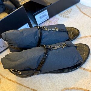 Saint Laurent Cassandra Open-Toe Sandals